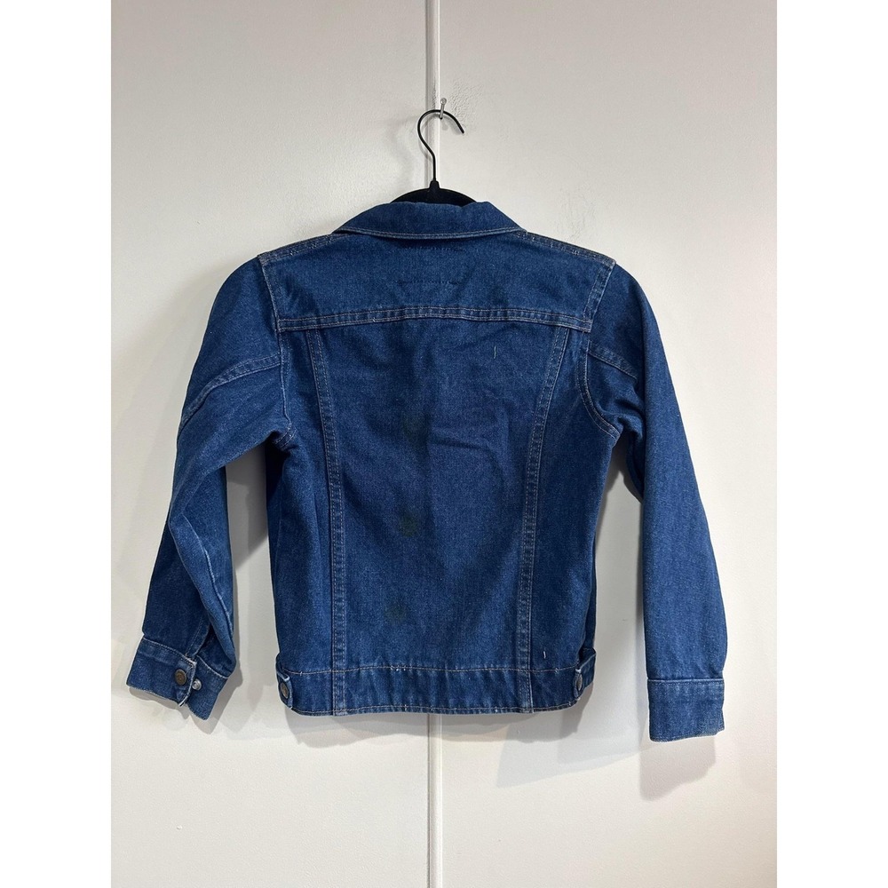 Vintage Saddle King Western Jacket Kids Large Blue Denim Button Front USA Made‎ - Picture 4 of 8